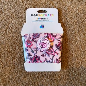 Vera Bradley PopThirst Cup Sleeve Felicity Pink Paisley PopSockets Coffee Drink